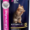 Eukanuba Cat паучи корм для котят с курицей в соусе, 85 г.
