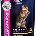 Eukanuba Cat паучи корм для котят с курицей в соусе, 85 г.